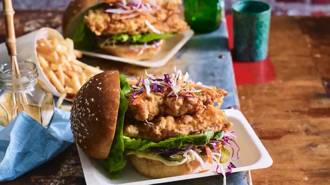 Buttermilk fried chicken burger